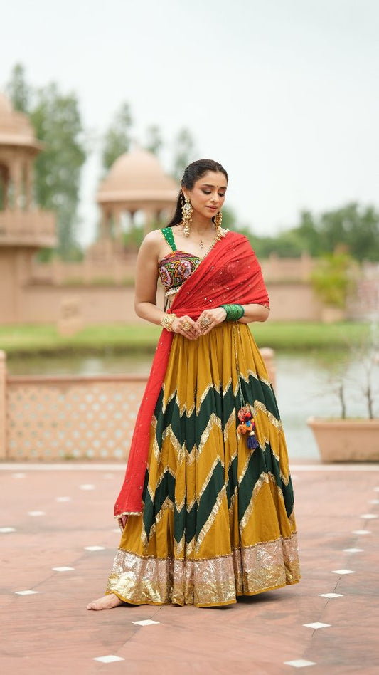 Mustard Cotton Skirt