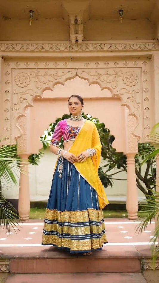 Teal Leheriya Gradation Set
