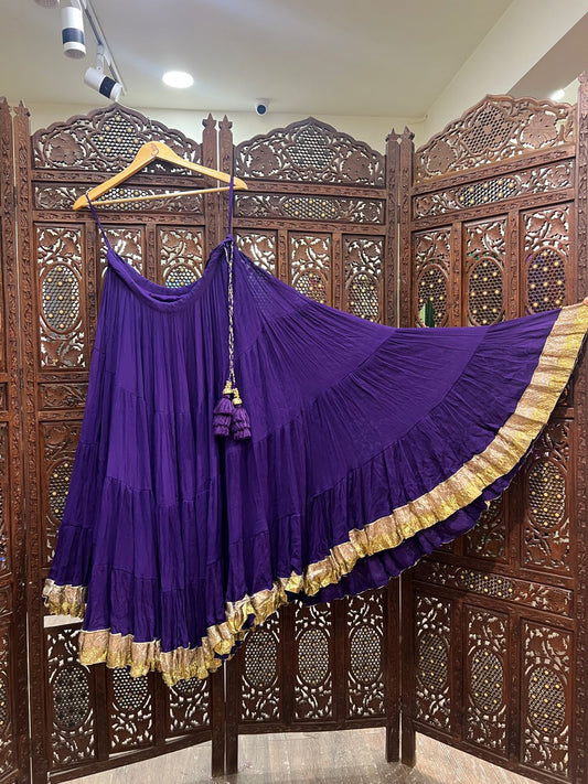 Purple Flared Skirt