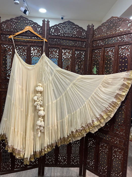 White Flared Skirt