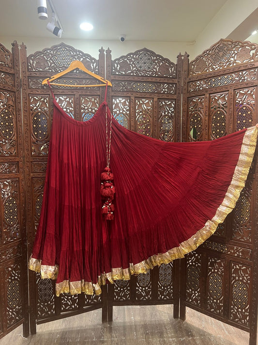 Marron Flared Skirt