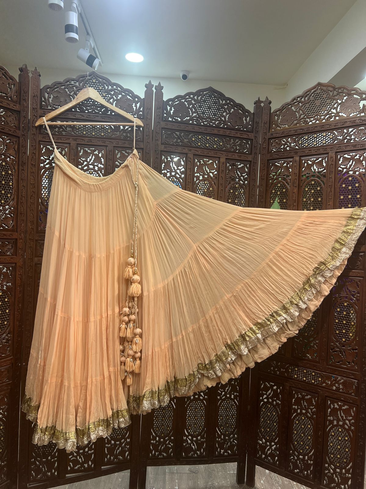 Beige Flared Skirt