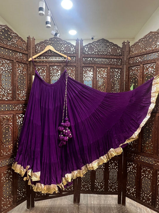 Magenta Purple Flared Skirt
