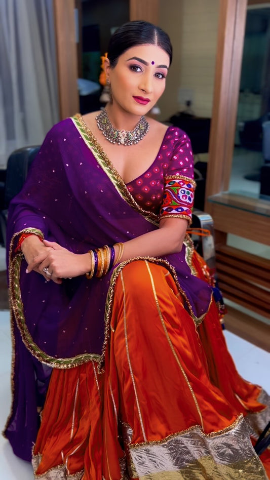 Rust Modal Lehenga Set