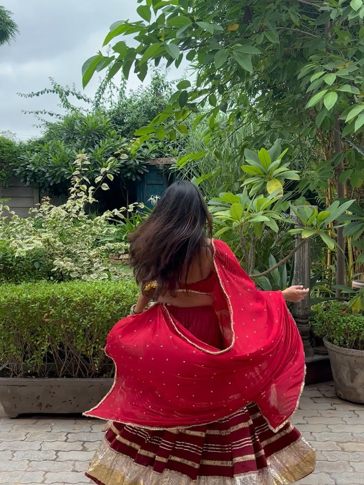 Maroon Lehenga Set