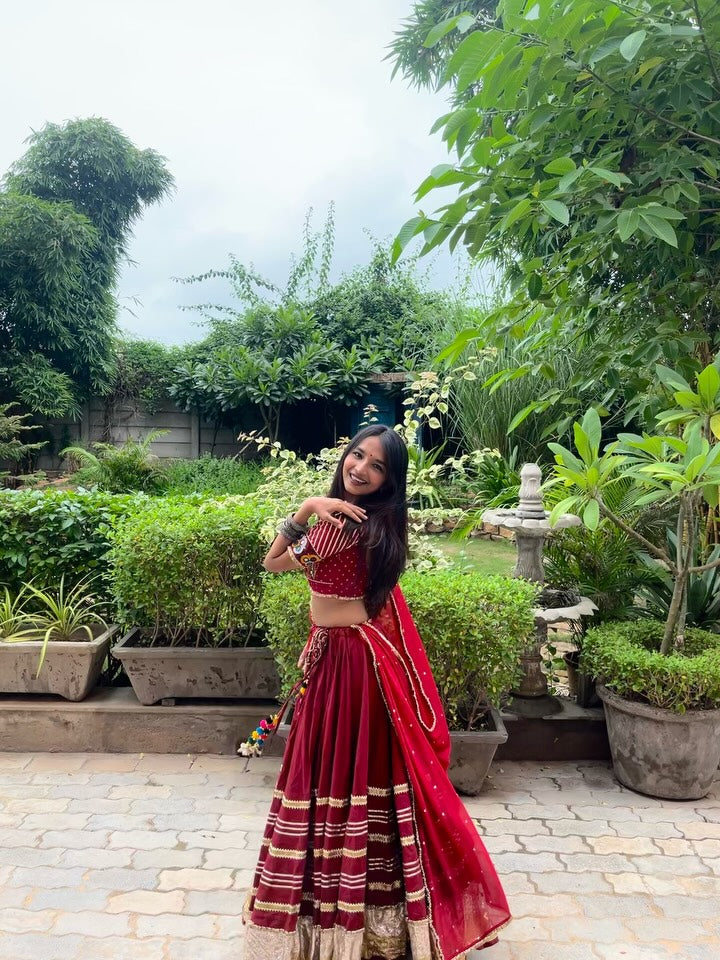 Maroon Lehenga Set