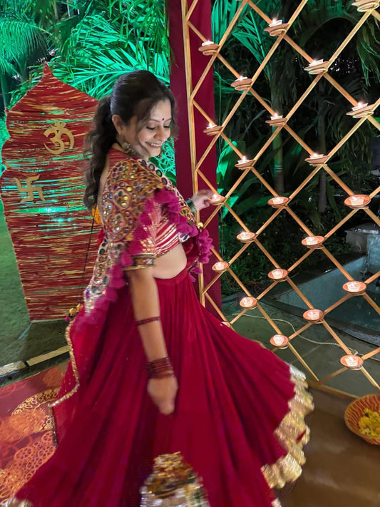 Maroon Lehenga Set