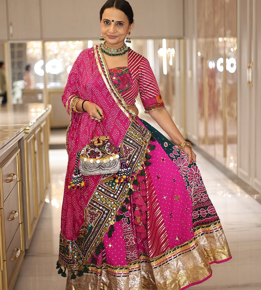 Roopal Pink Lehenga Set