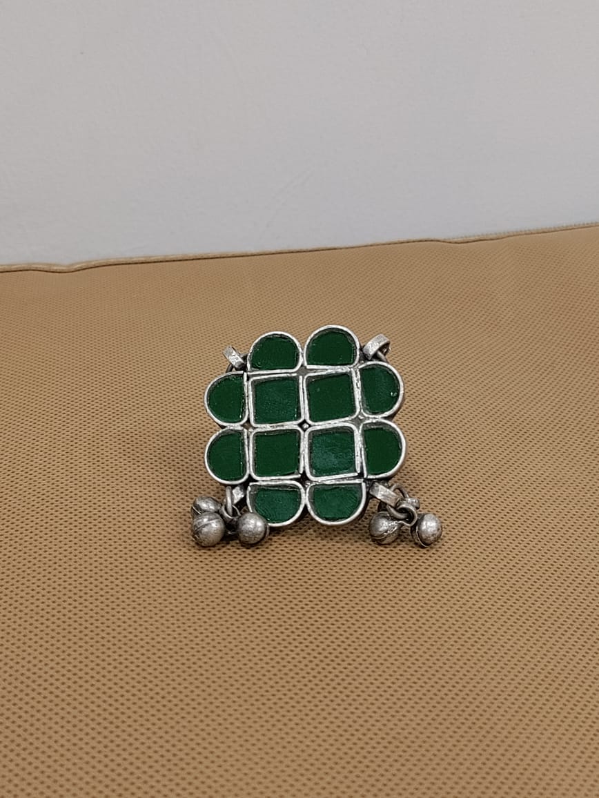 Oxidised Mirror Ring