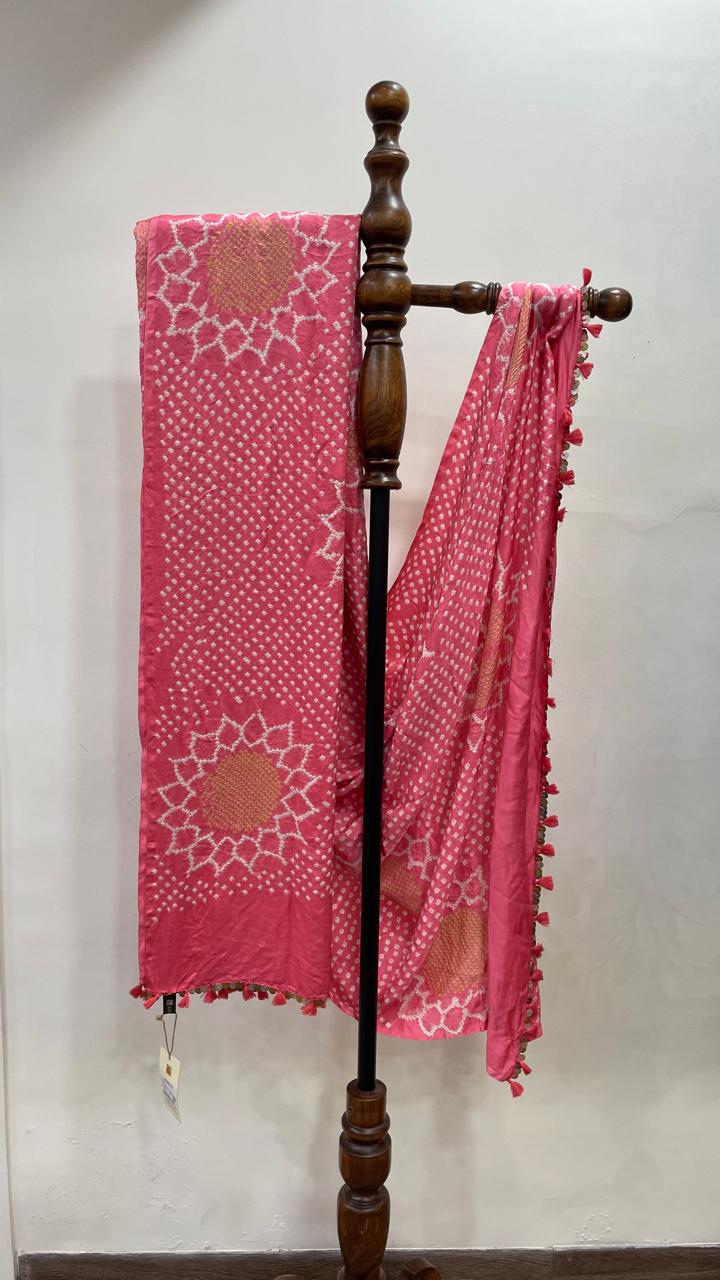 Pink Suraj Mukhi Dupatta