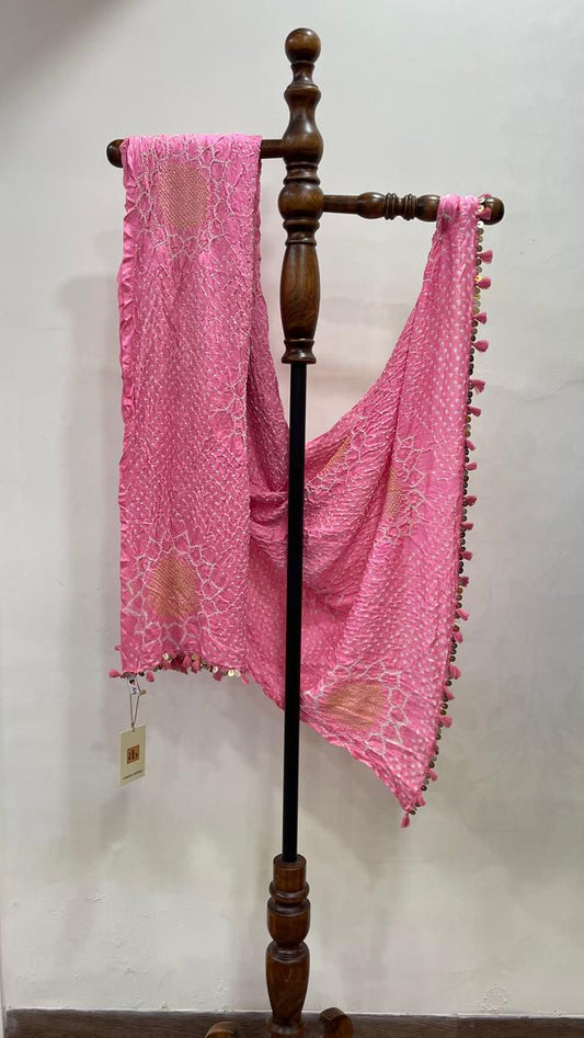 Soft Pink Suraj Mukhi Dupatta