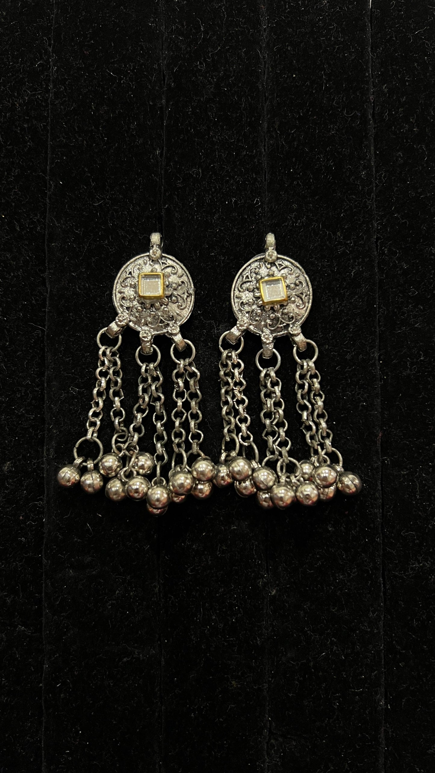 Oxidised Earring - Anjanase