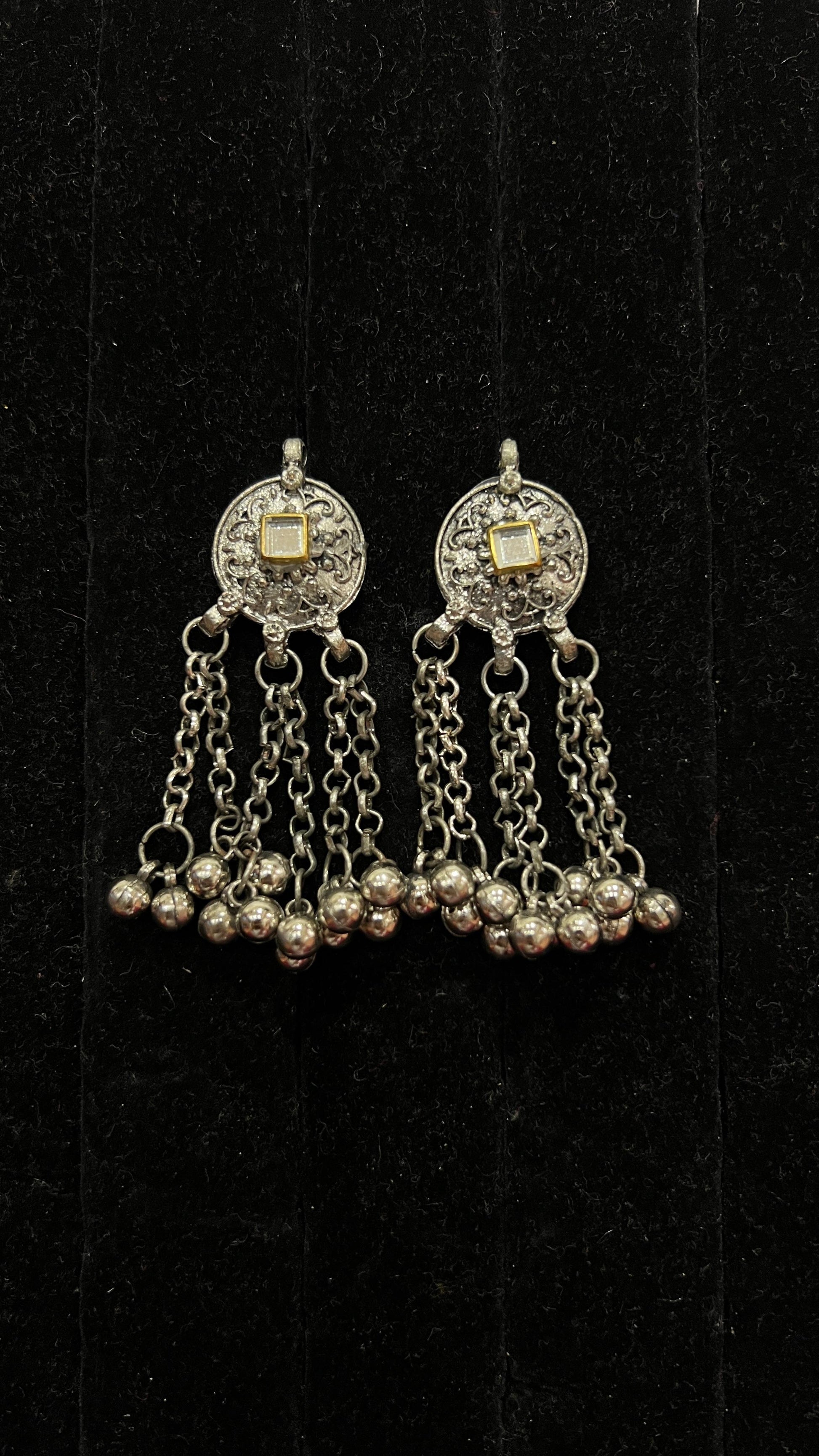 Oxidised Earring - Anjanase