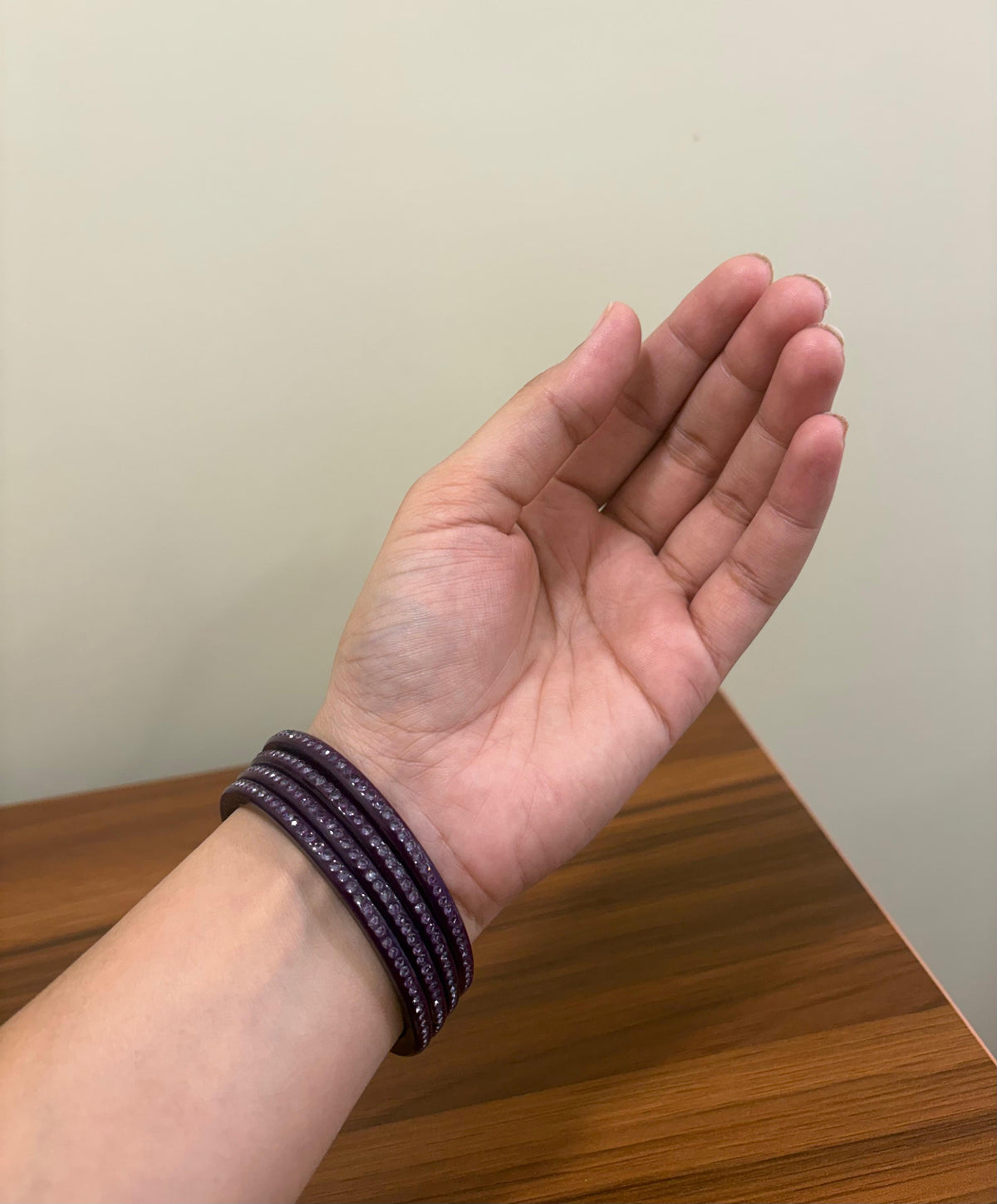 Deep Purple Diamond Bangles ( Set of 4 )
