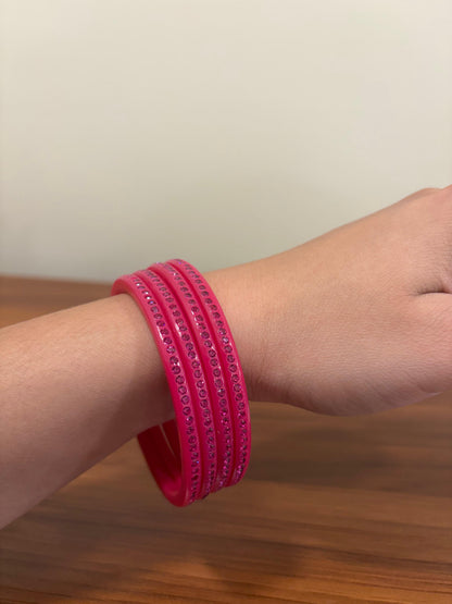 Rani Pink Diamond Bangles ( Set of 4 )