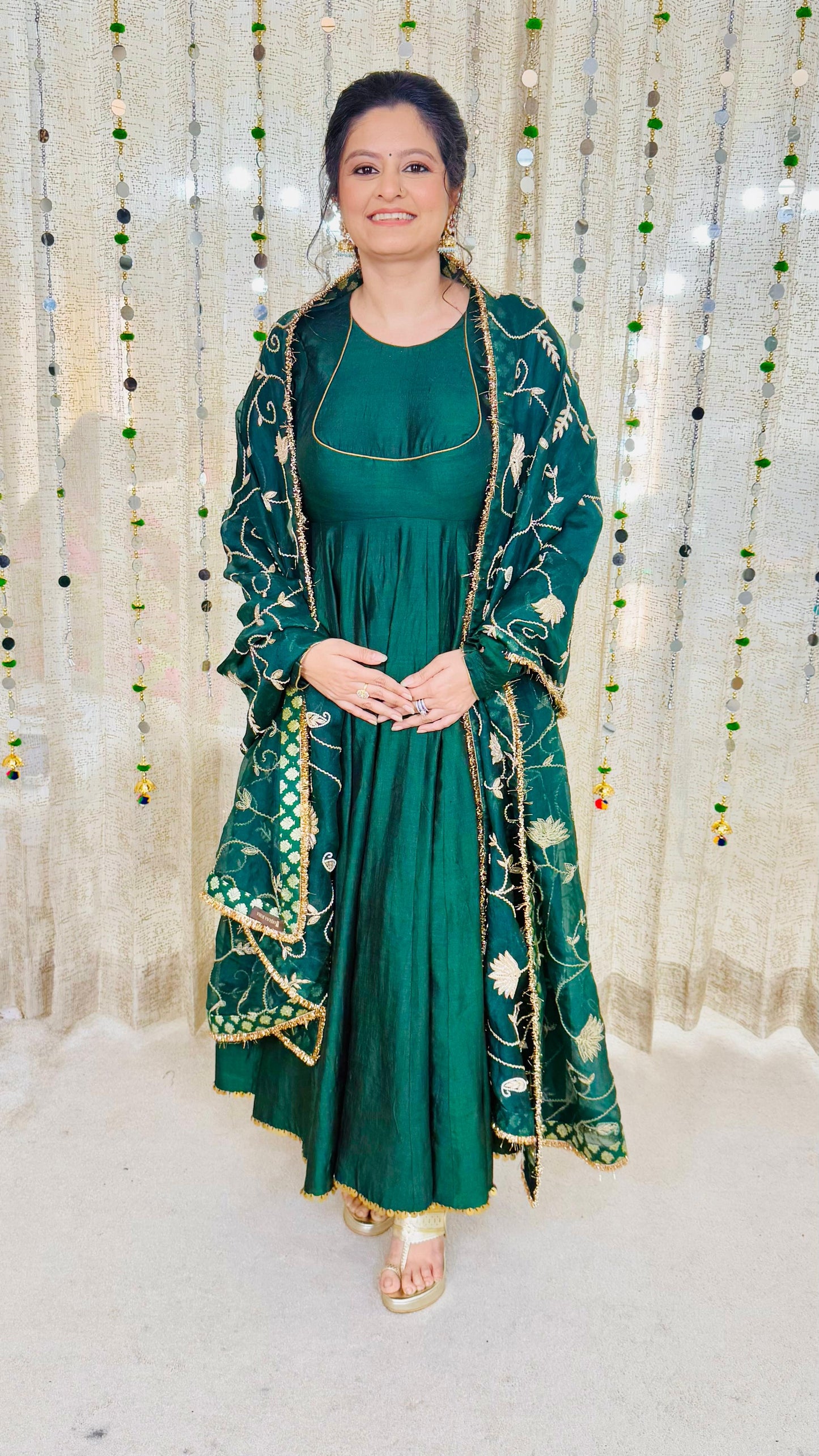 Green Anarkali Set