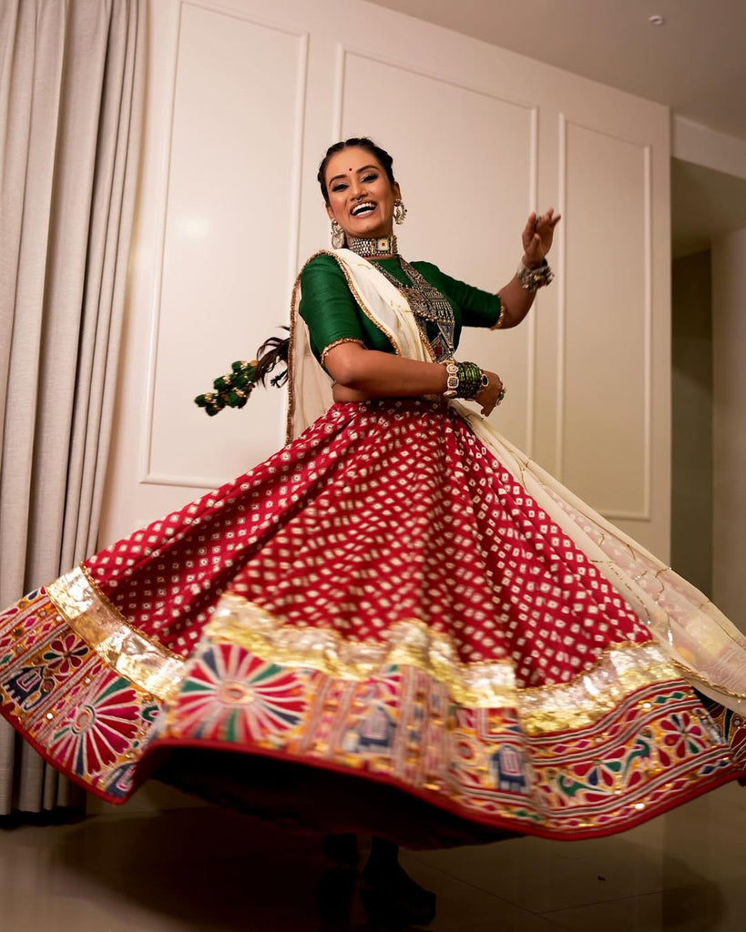 Kodi Bandhani Lehenga Set