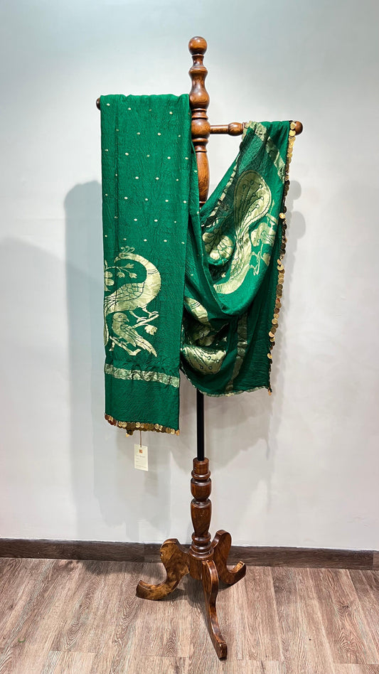 Green Muga Dupatta