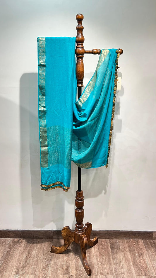 Teal Muga Dupatta