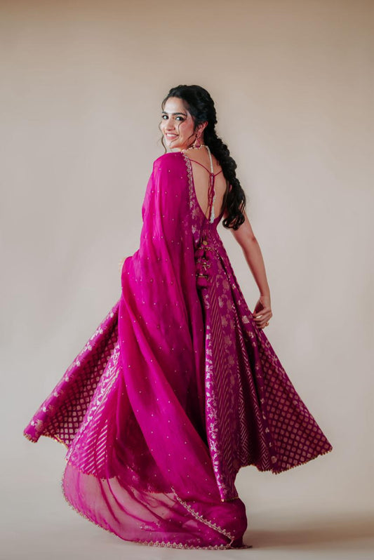 Rukmini Vasanth Anarkali Set