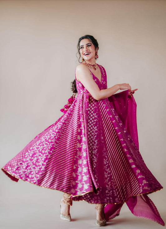 Rukmini Vasanth Anarkali Set
