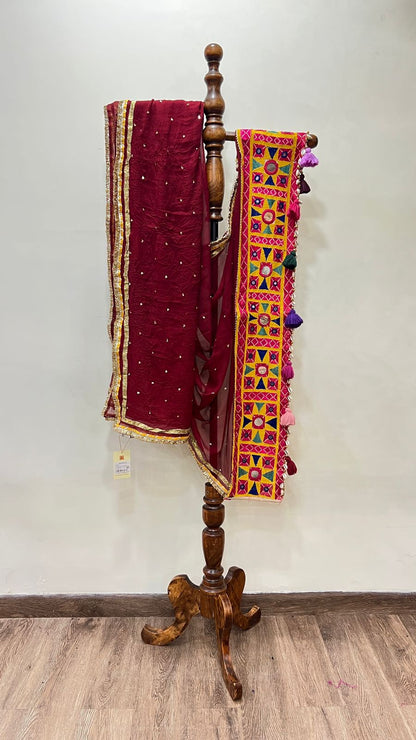Chiffon With Patchwork Dupatta