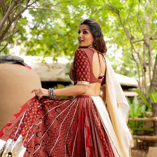 Maroon Gamthi Blouse