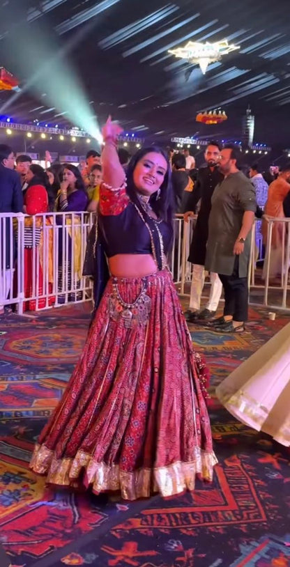 Aarti Ajrakh Lehenga Set