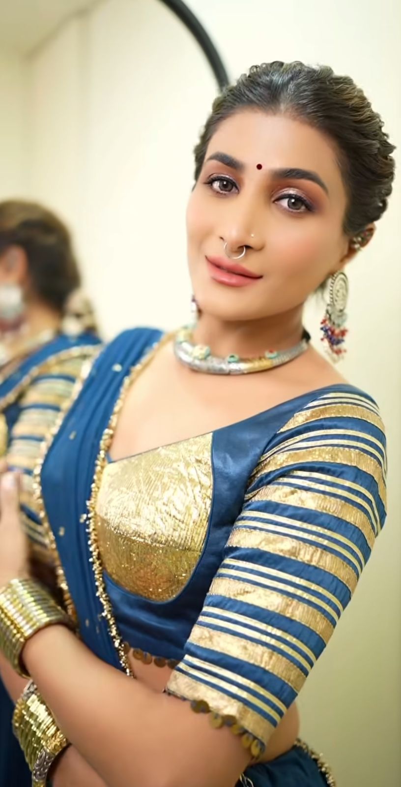 Virali teal red zigzag lehenga set