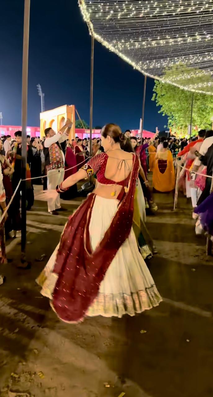 Virali Maroon white lehenga set