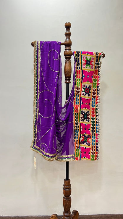 Chiffon With Patchwork Dupatta