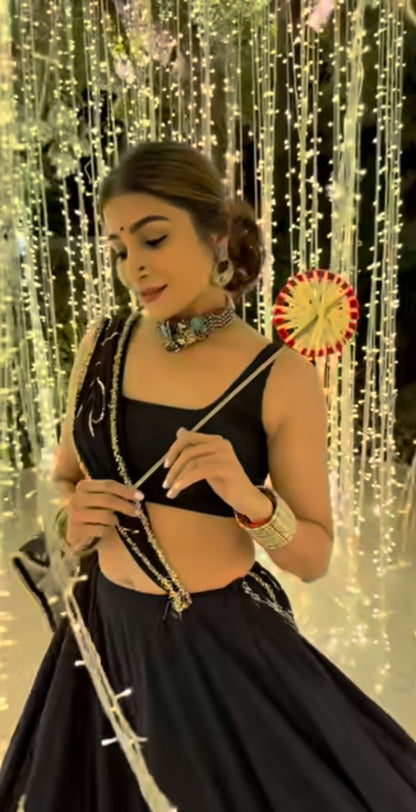 Virali black lehenga set - Anjanase