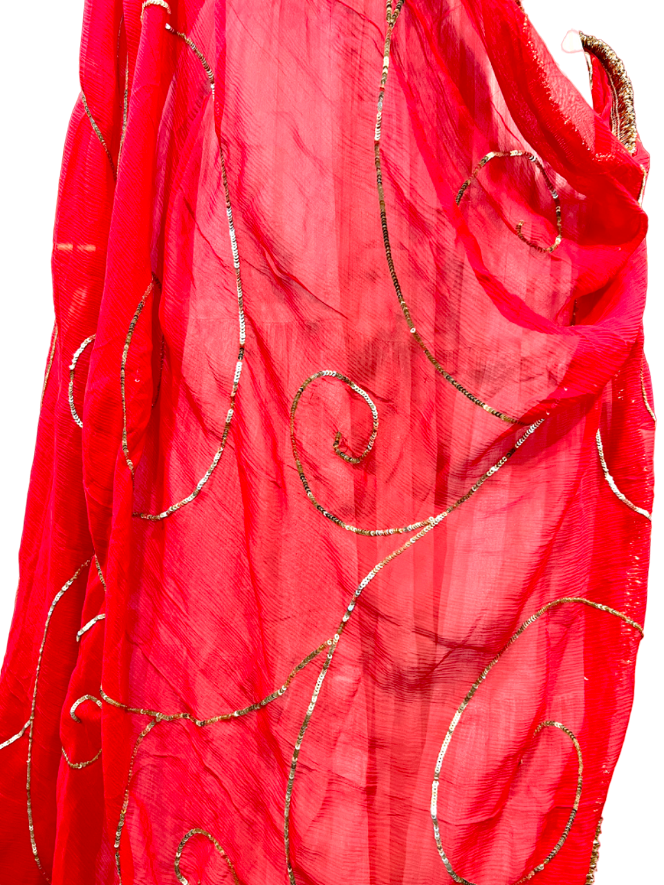 Red Ghumer Dupatta - Anjanase