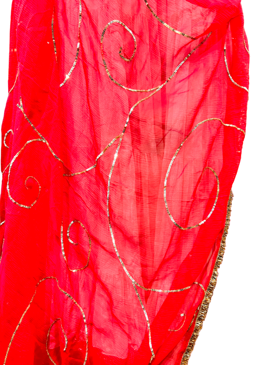 Red Ghumer Dupatta - Anjanase