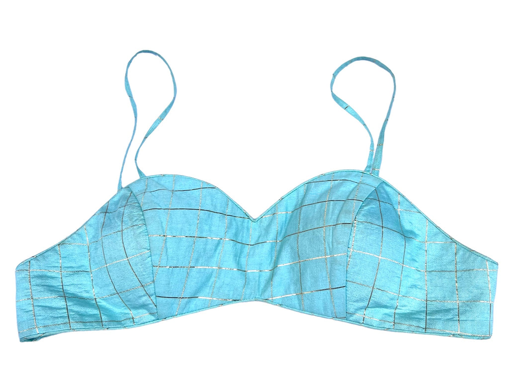 Blue Bustier Blouse - Anjanase