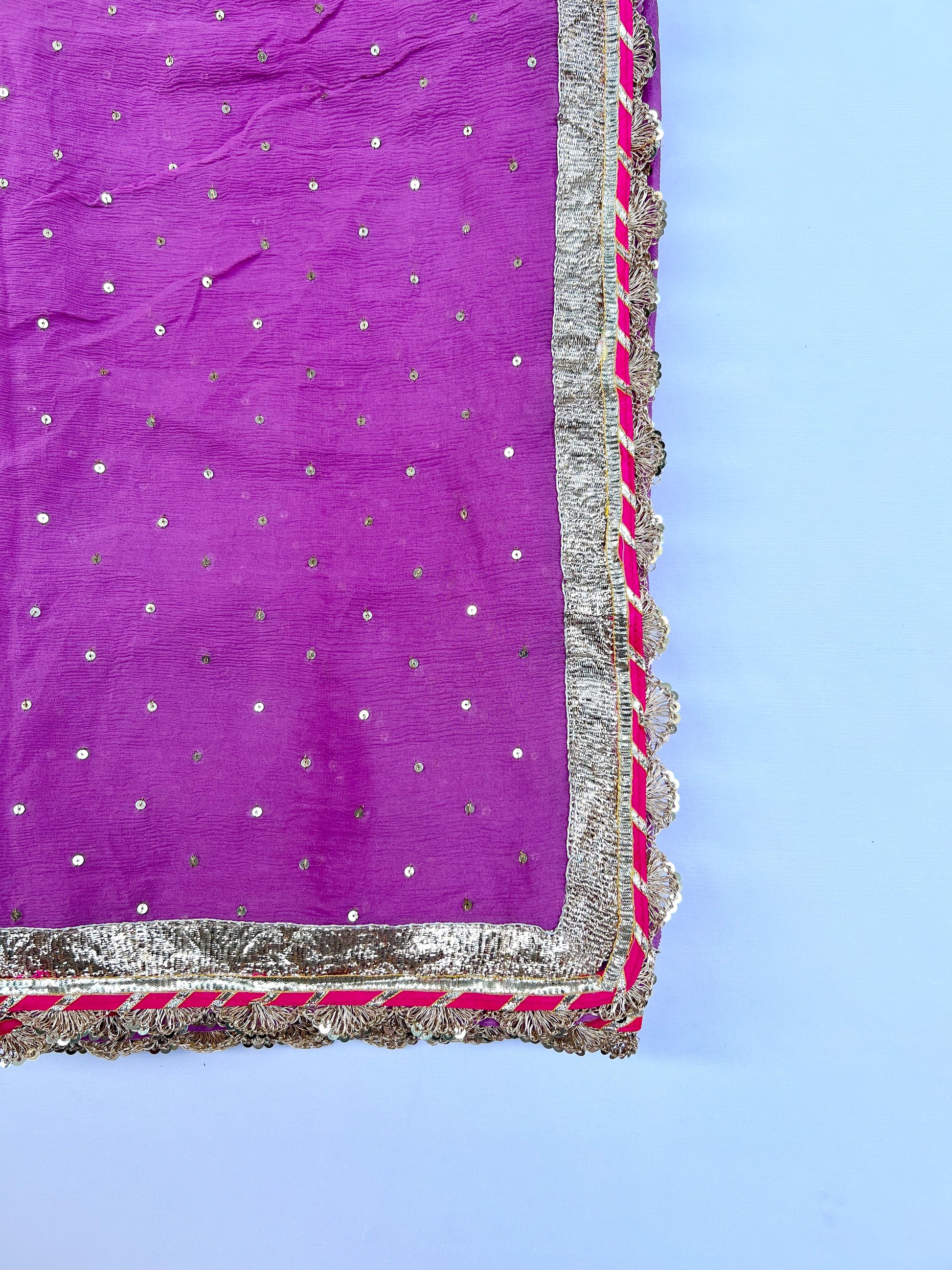 Pink Chiffon Dupatta - Anjanase