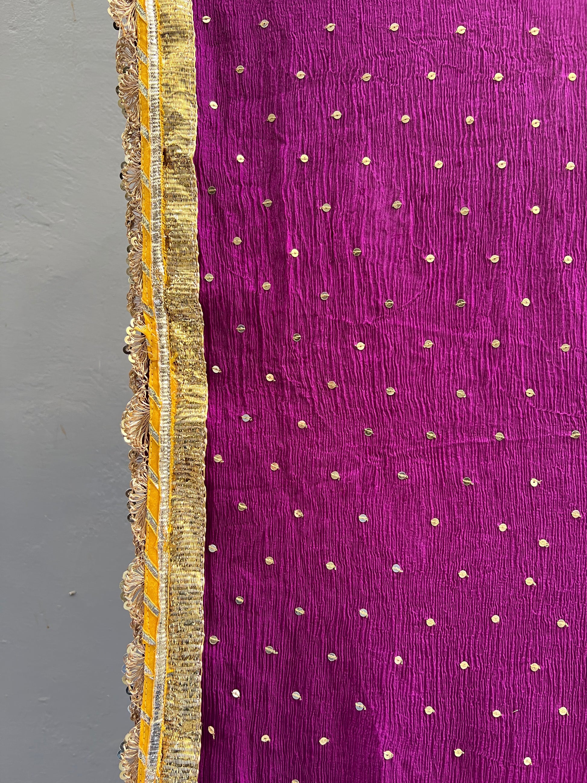 Purple chiffon Dupatta - Anjanase