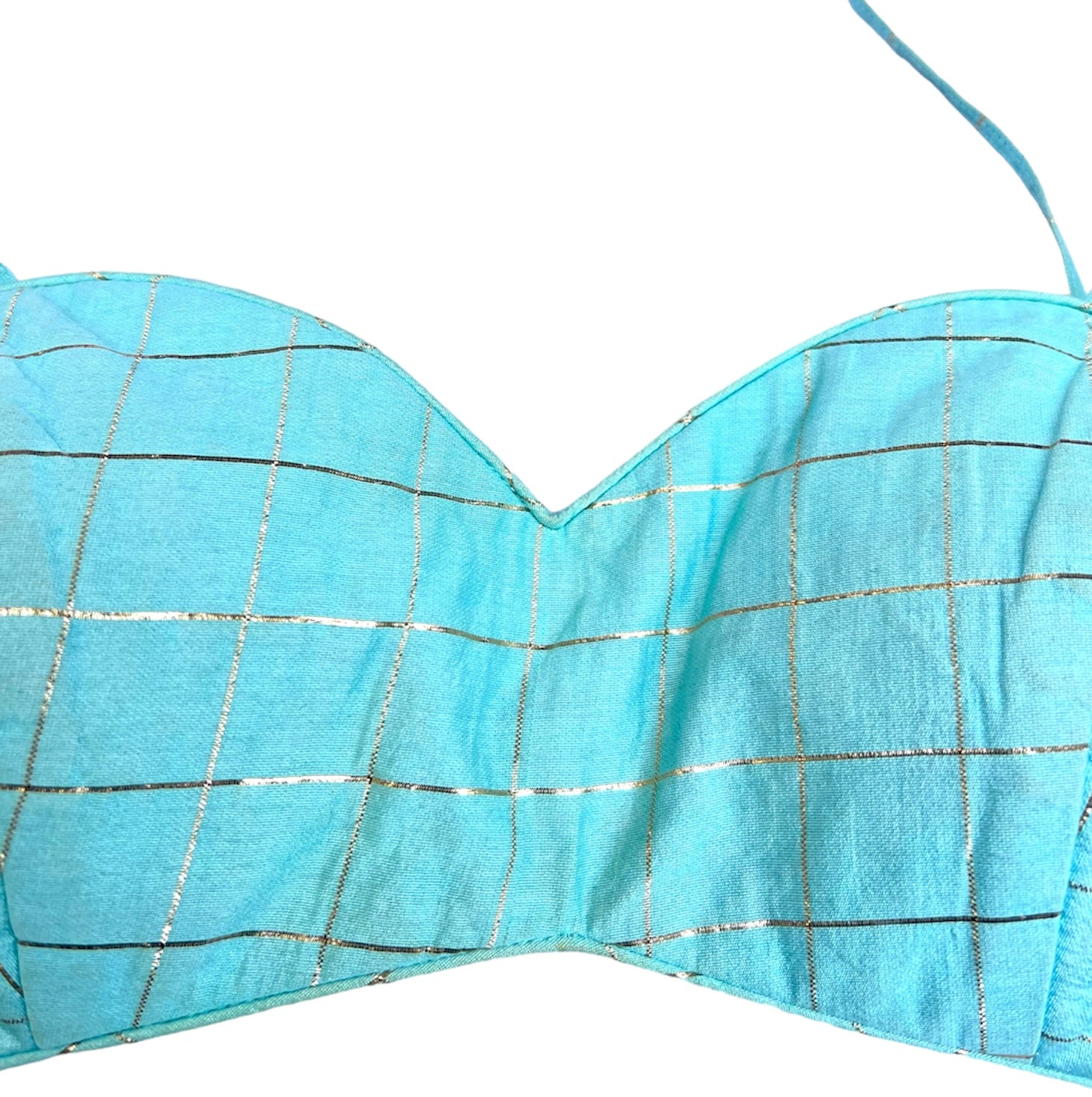 Blue Bustier Blouse - Anjanase