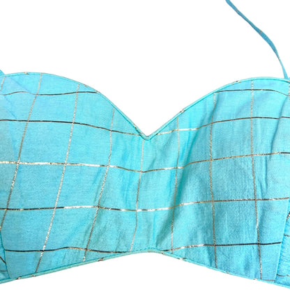 Blue Bustier Blouse - Anjanase