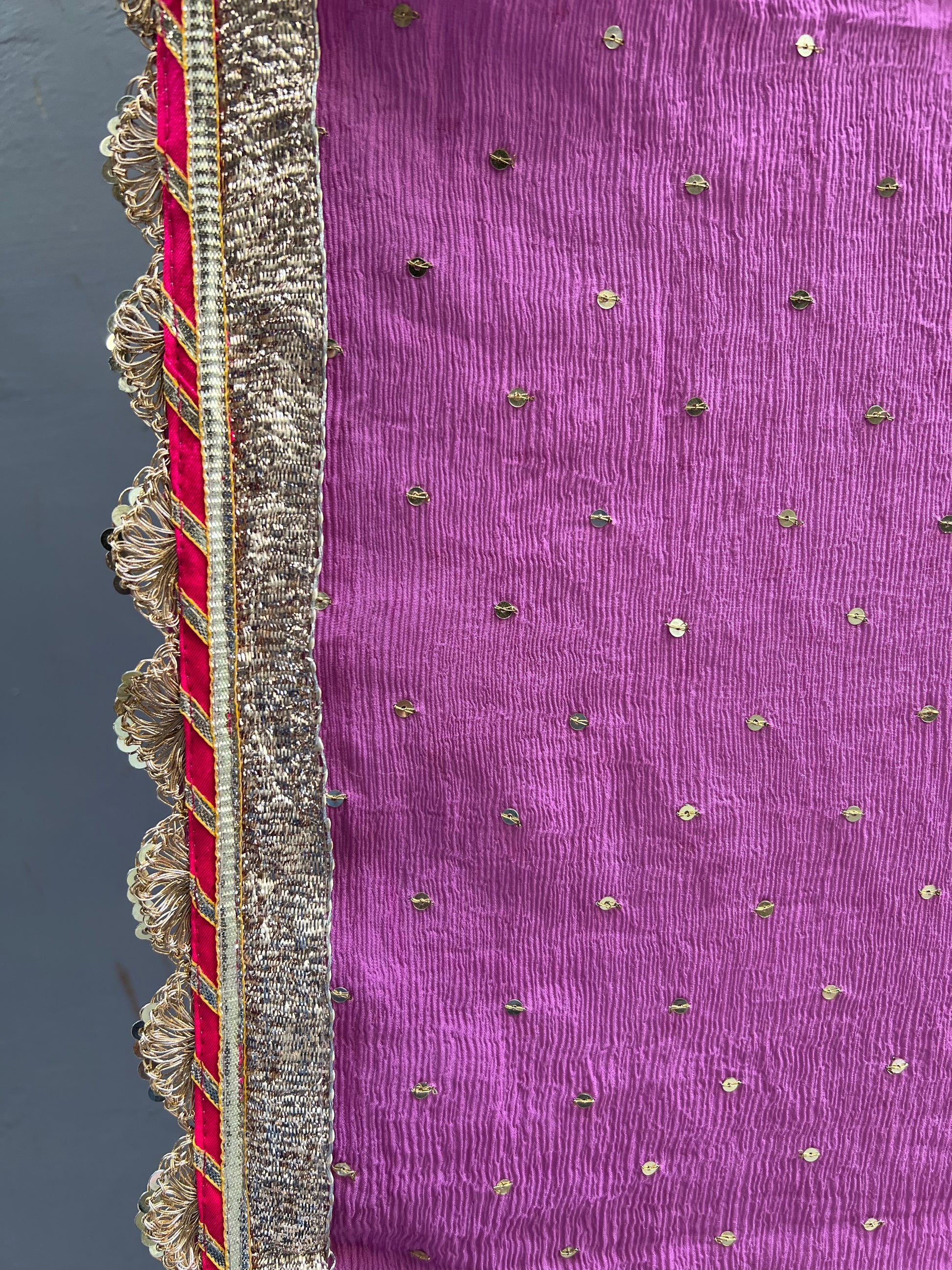 Pink Chiffon Dupatta - Anjanase