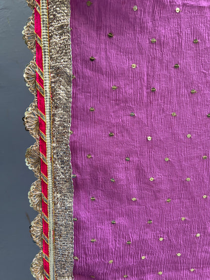 Pink Chiffon Dupatta - Anjanase