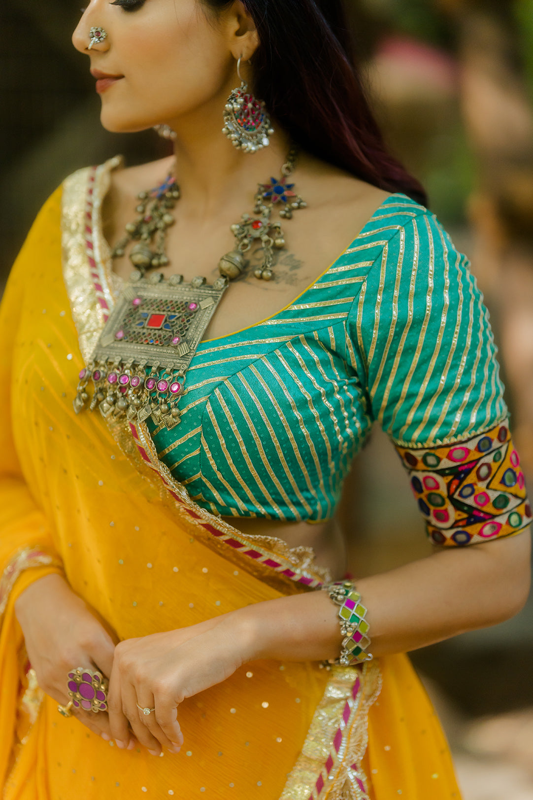 Yellow Chiffon Dupatta - Anjanase