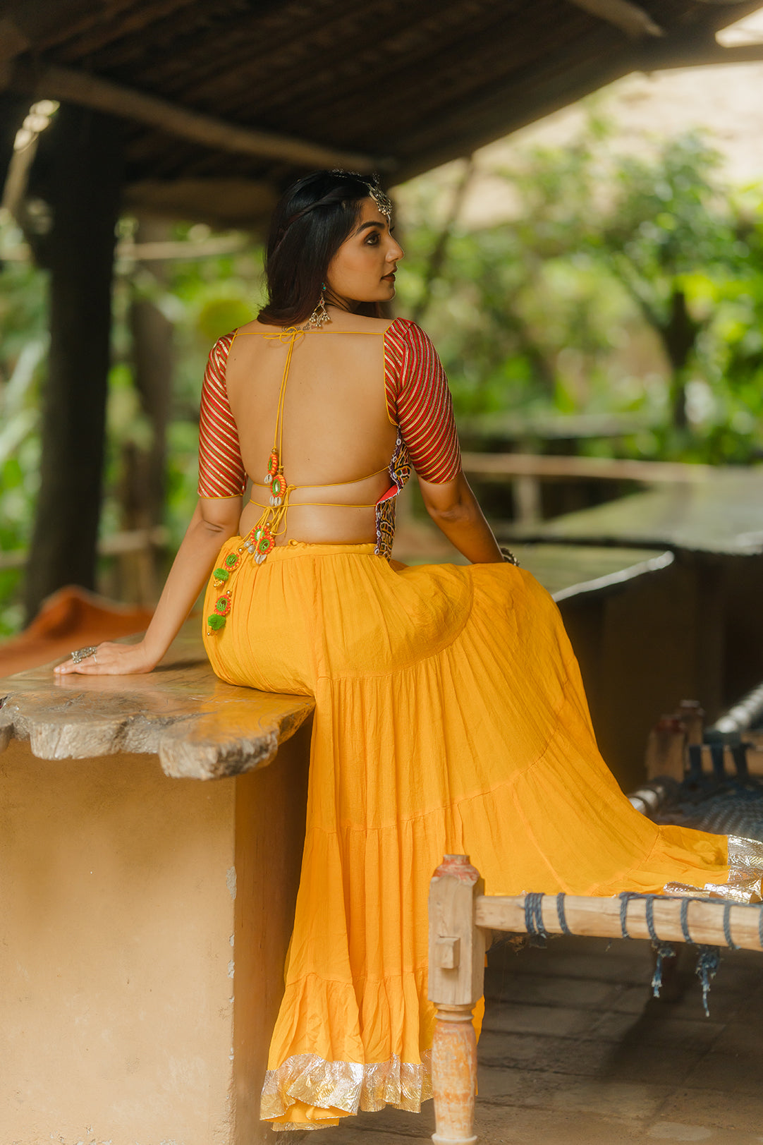 Red Kapra Blouse - Anjanase