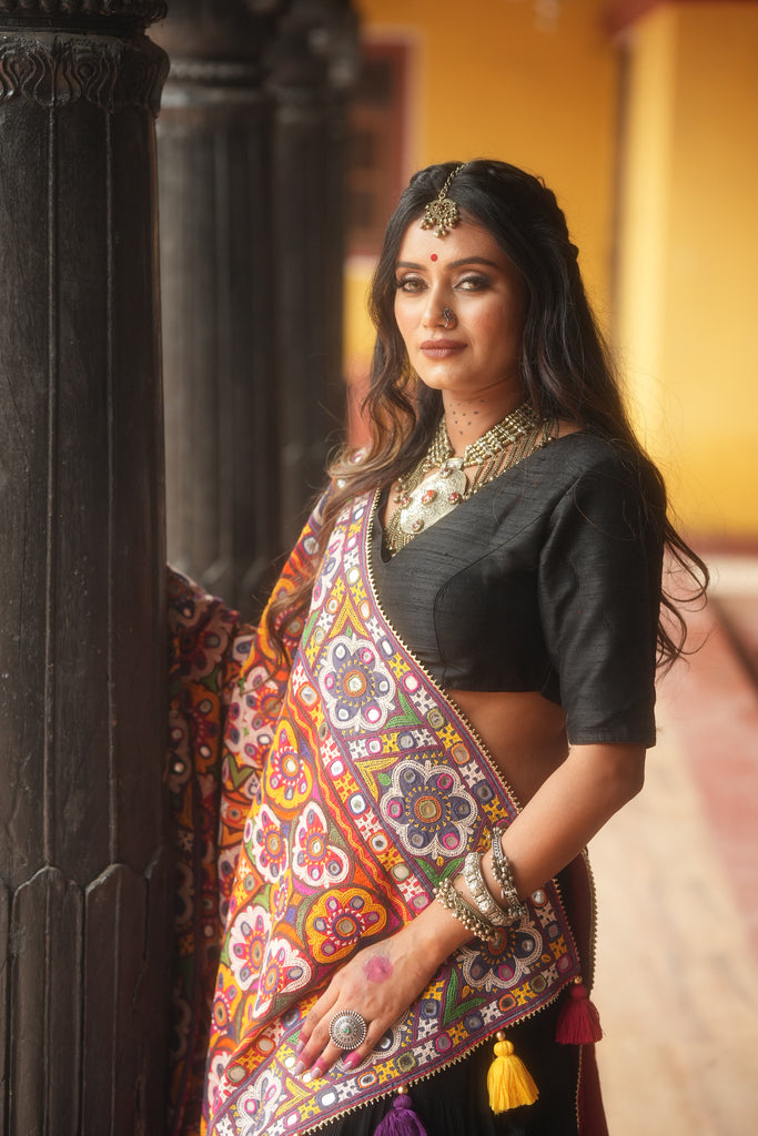 Black Plain Blouse - Anjanase