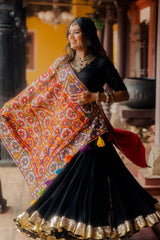 Black Kutchi Lehenga Set - Anjanase