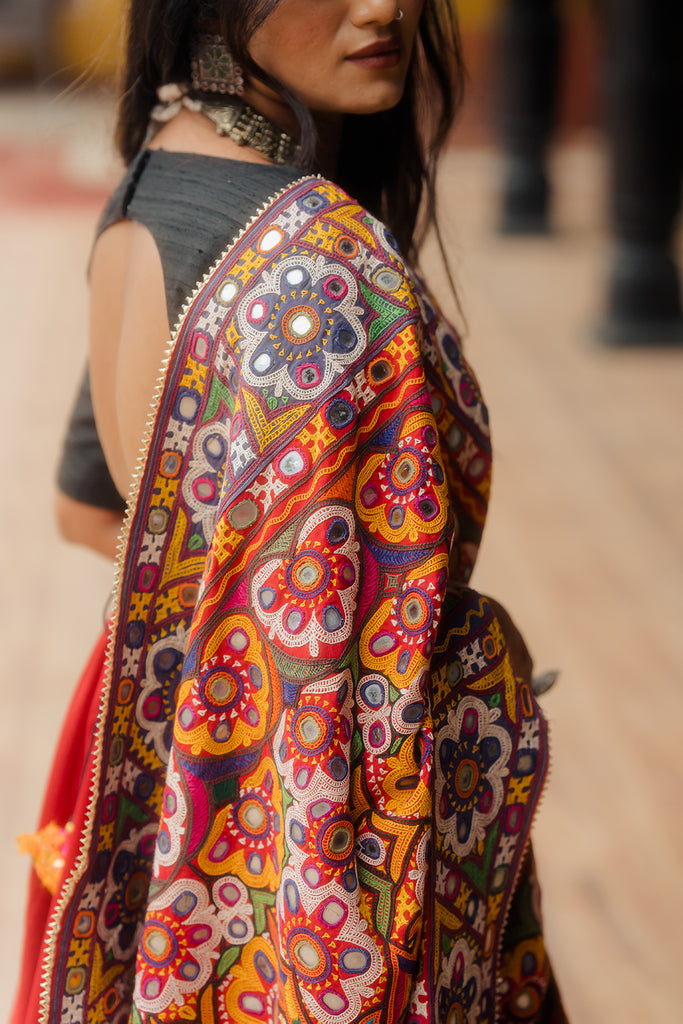 Black Kutchi Lehenga Set - Anjanase