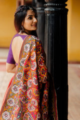 Purple Kutchi Lehenga Set - Anjanase