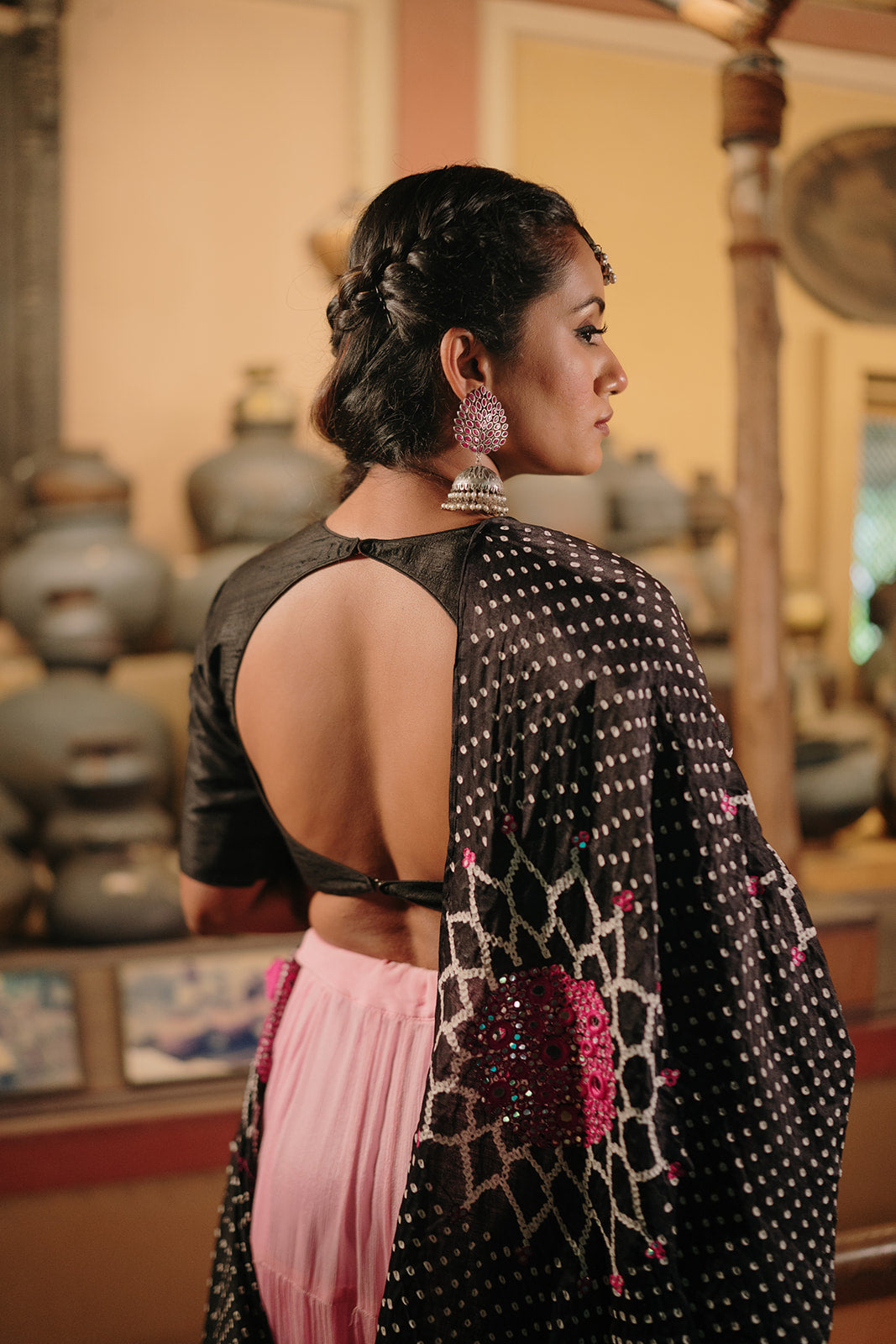 Pink surajmukhi lehenga set - Anjanase