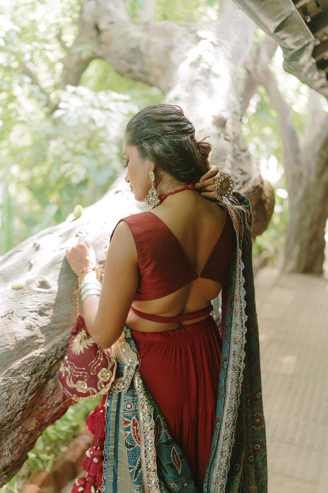 Maroon Fairy Blouse - Anjanase