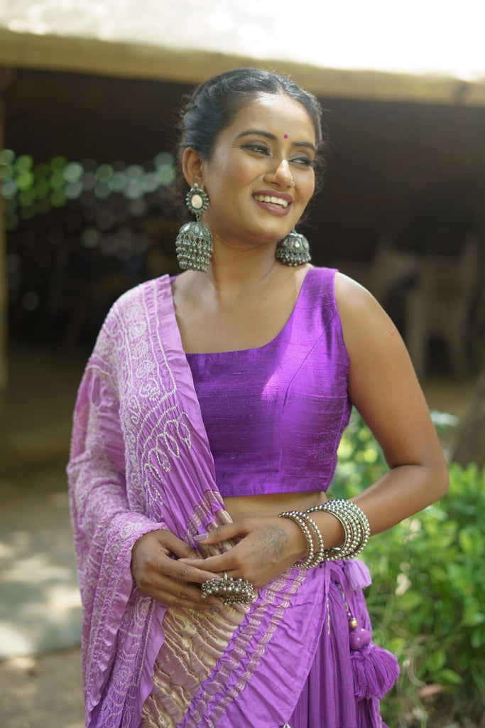 Sleeveless Purple Blouse - Anjanase